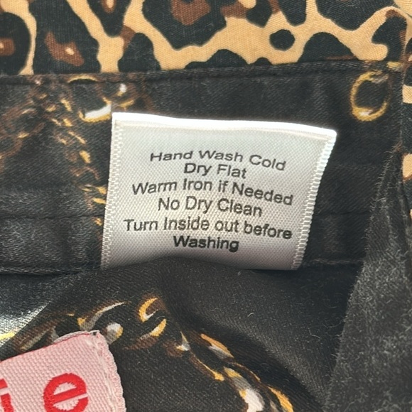 Tizzie Womens Leopard Print Cotton Button Down Top Equestrian Cuffs Sz Small - Picture 8 of 8